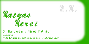 matyas merei business card